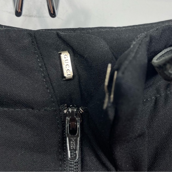 Gucci Vintage Black Wool Blend High Waisted Crop Ankle Pants Trousers Italy 42 M - Picture 8 of 16